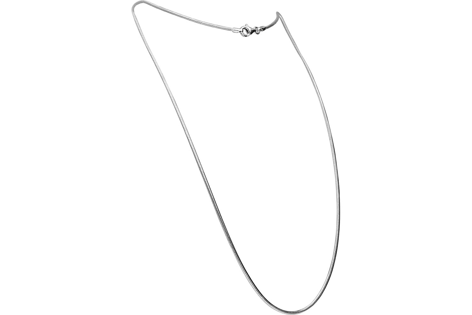 925er Silber Schlangenkette rhodiniert von Piercingline